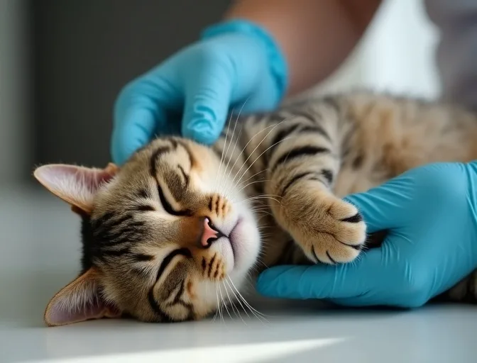 Specialist carefully handling a deceased cat with dignity in Manor Lakes